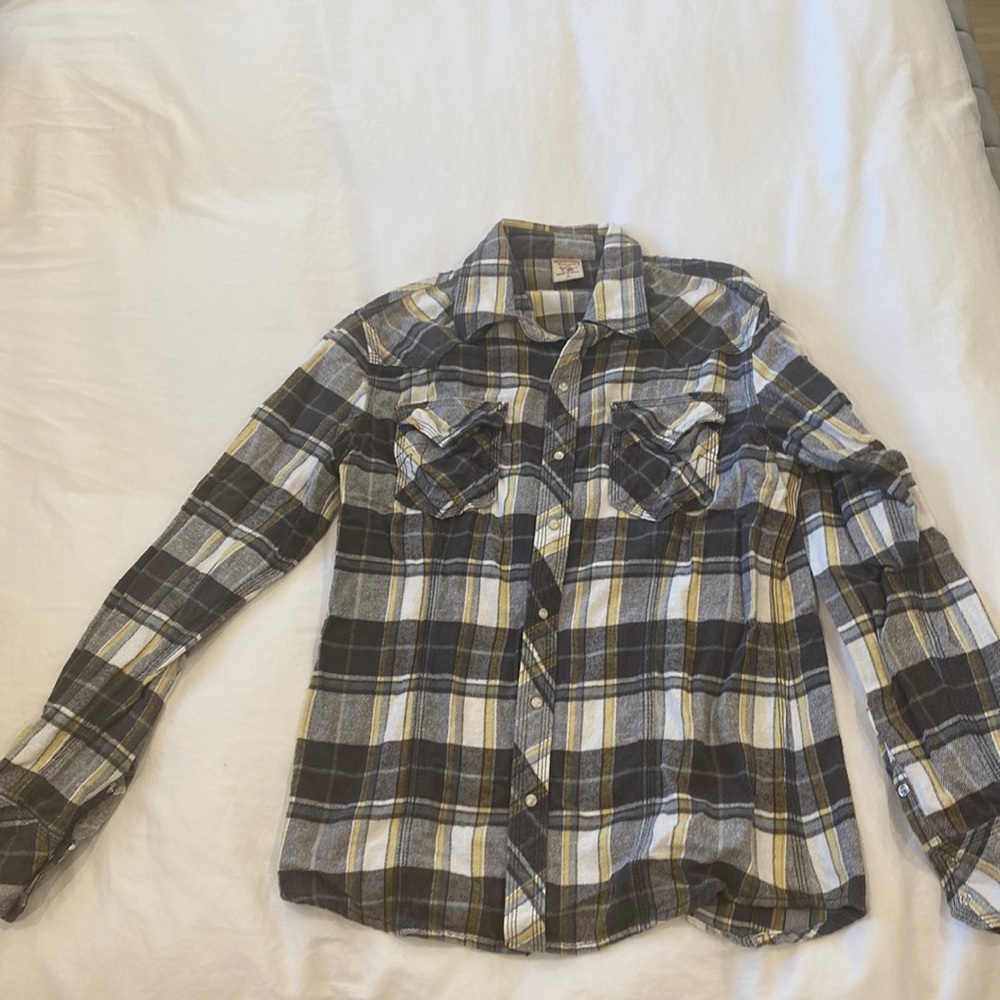 True religion men’s flannel shirt